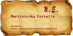 Martiniczky Esztella névjegykártya